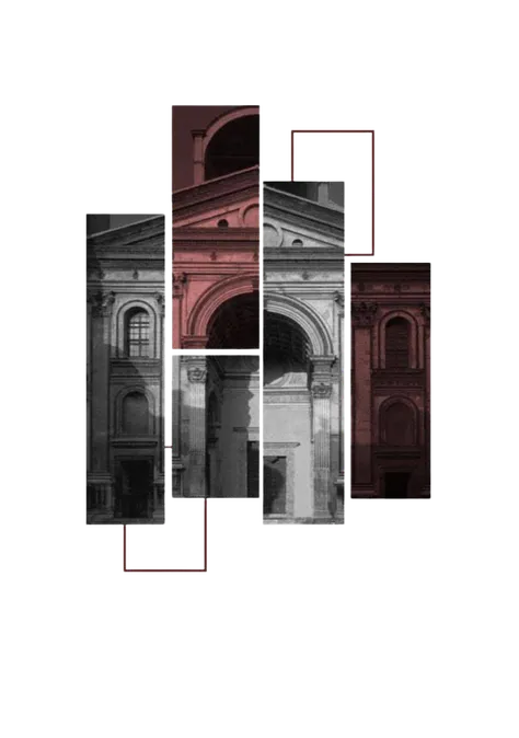 Architectural facade collage